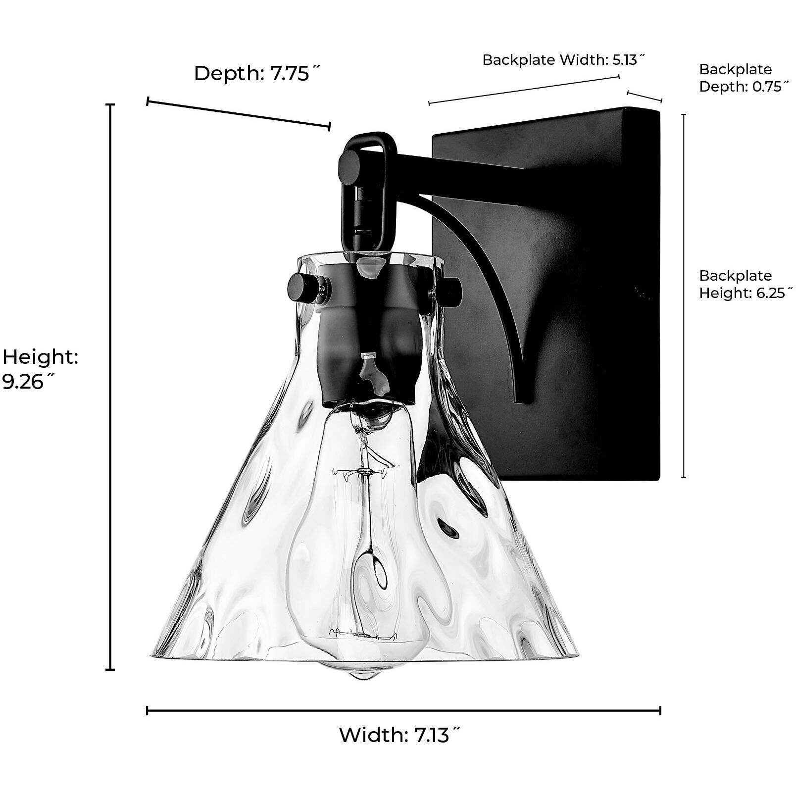 Barlon Wall Sconce Wall Light in Vintage Brass